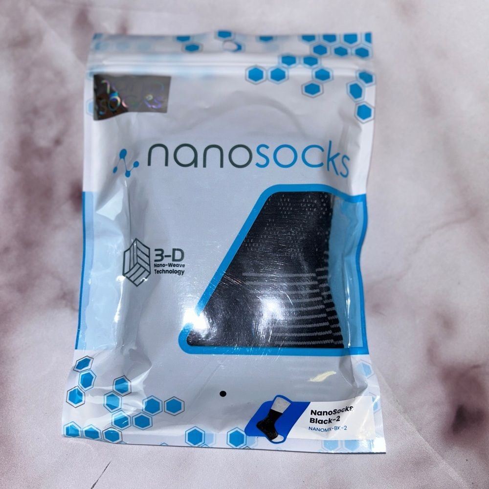 New Nanosocks 3D Nano-Weave Technology Compression Socks Black 2 (S1)
